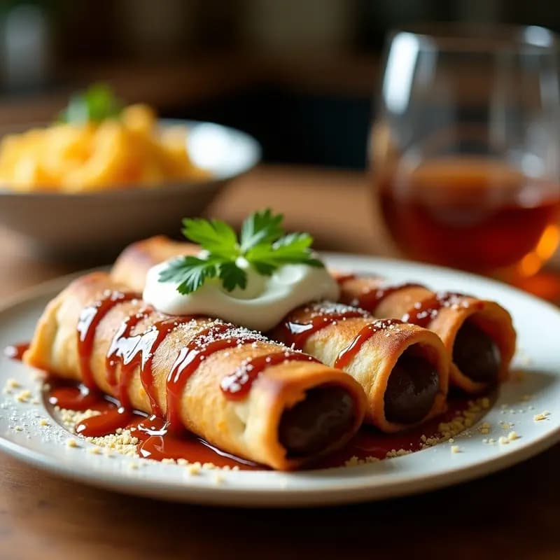 Chimichangas de Chocolate y Queso Philadelphia: Postre Mexicano Frito y Crujiente