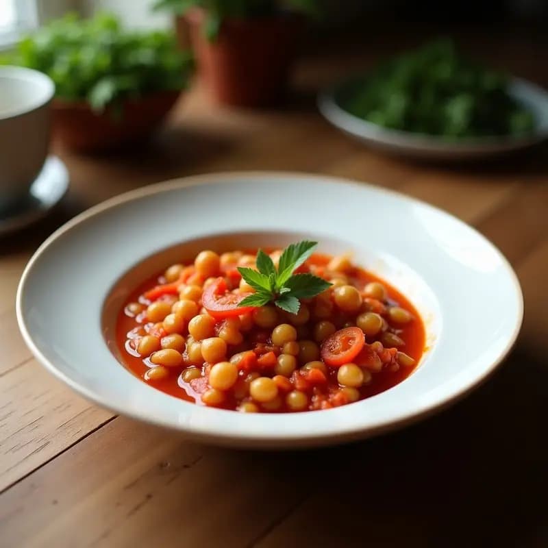 Chorba Argelina de Garbanzos y Tomate: Sopa Norteafricana Especiada y Reconfortante