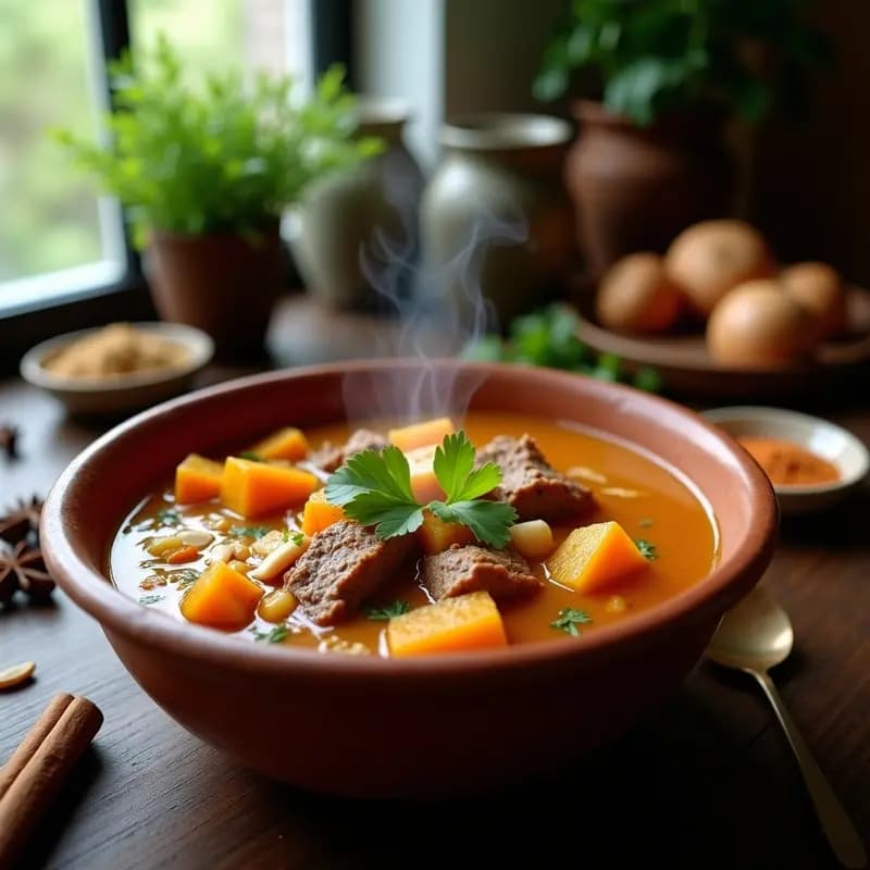 Chorba Argélina de Cordero y Calabaza: Sopa Tradicional Keto y Reconfortante