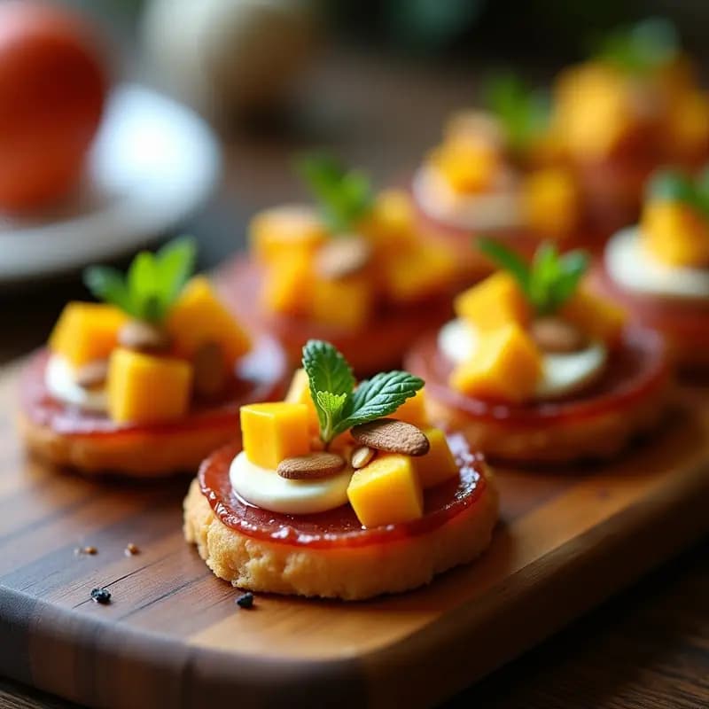 Chorizo de Cantimpalo con Mango y Queso de Cabra: Tapa Española Gourmet