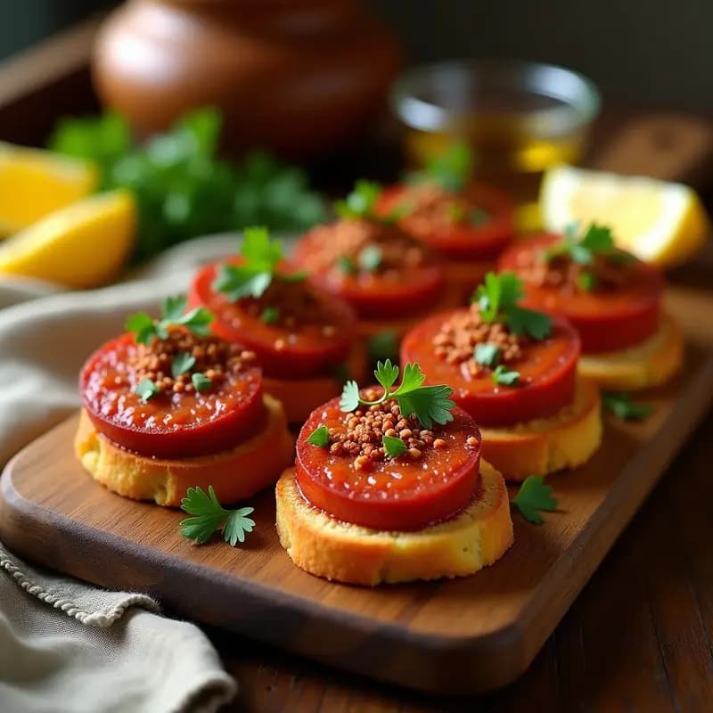 Chorizo de Tempeh y Pimentón: Receta Española Vegana para Tapas con Pan de Maíz