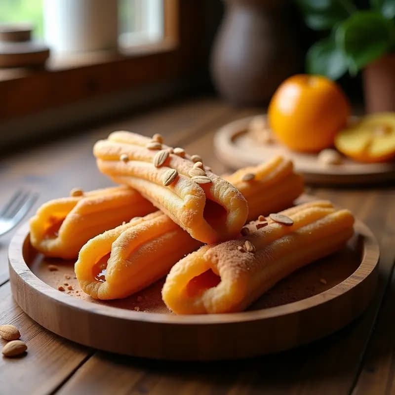 Churros de Chacarera con Relleno de Dulce de Membrillo: Postre Argentino Sin Fritura