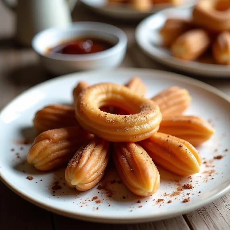 Churros de Chocolate y Chía: Desayuno Español Fit con Salsa de Dátiles
