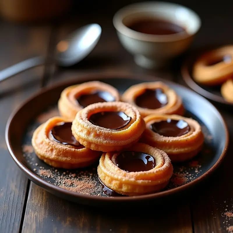 Churros de Chocolate y Queso Philadelphia: Desayuno Mexicano Indulgente