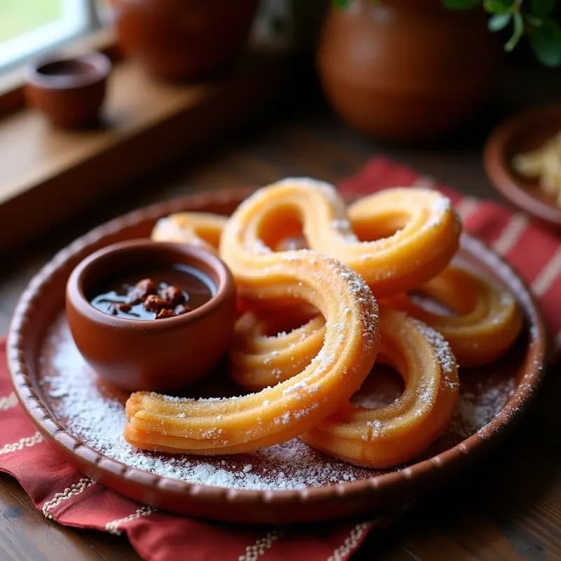 Churros Mexicanos con Chocolate de Chile Pasilla: Receta Crujiente y Picante