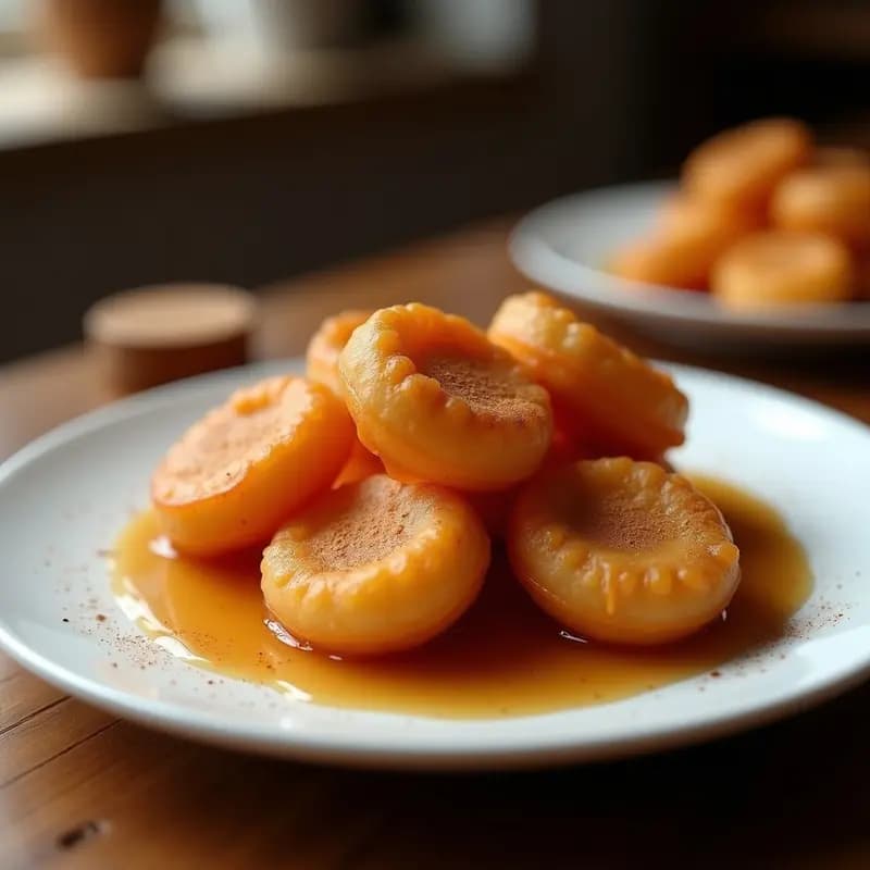 Churros Ñoquis Argentinos: Postre Frito con Salsa de Dulce de Leche