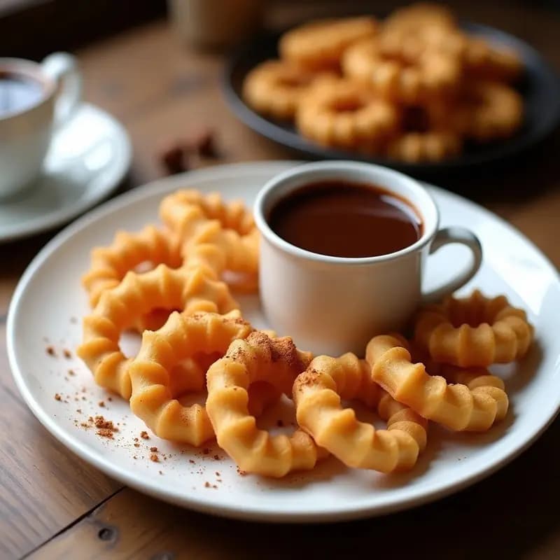 Churros de Quinoa con Chocolate Oscuro: Desayuno Español Sin Gluten y Energético