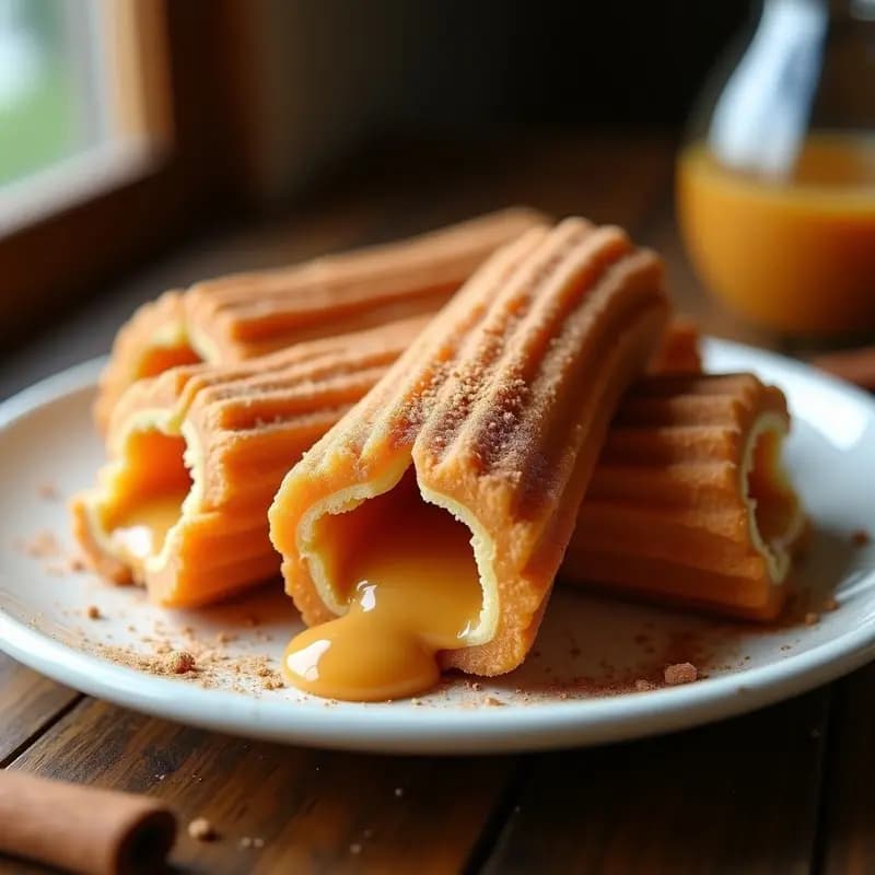 Churros de Quinoa Rellenos de Dulce de Leche: Postre Latino Sin Harina