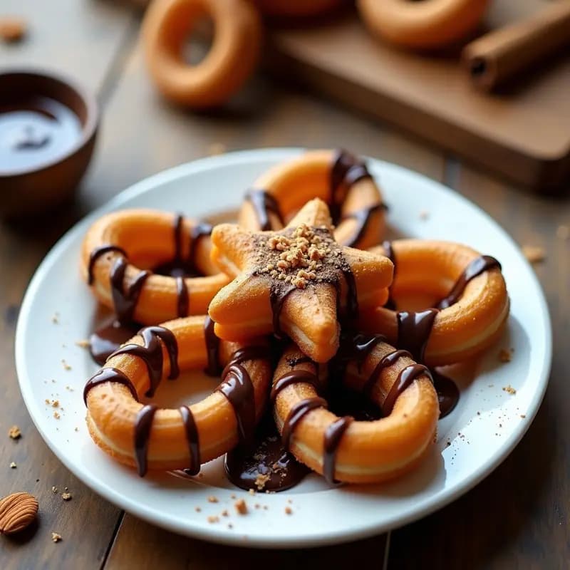 Churros deproteinados de Suero de Leche: Postre Fitness Crujiente con Chocolate 90%
