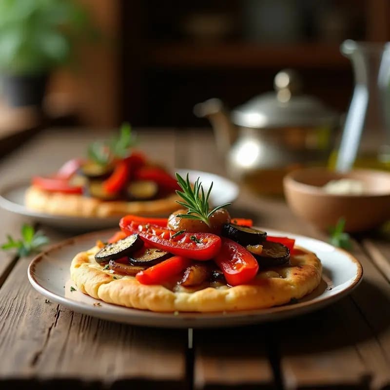 Cocas de Recapte Catalanas con Verduras Asadas: Pan Tradicional de la Huerta
