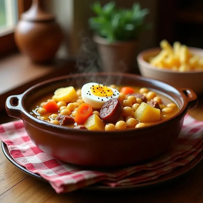 Cocido Madrileño en Miniatura: Receta de Cuchara para 2 Personas