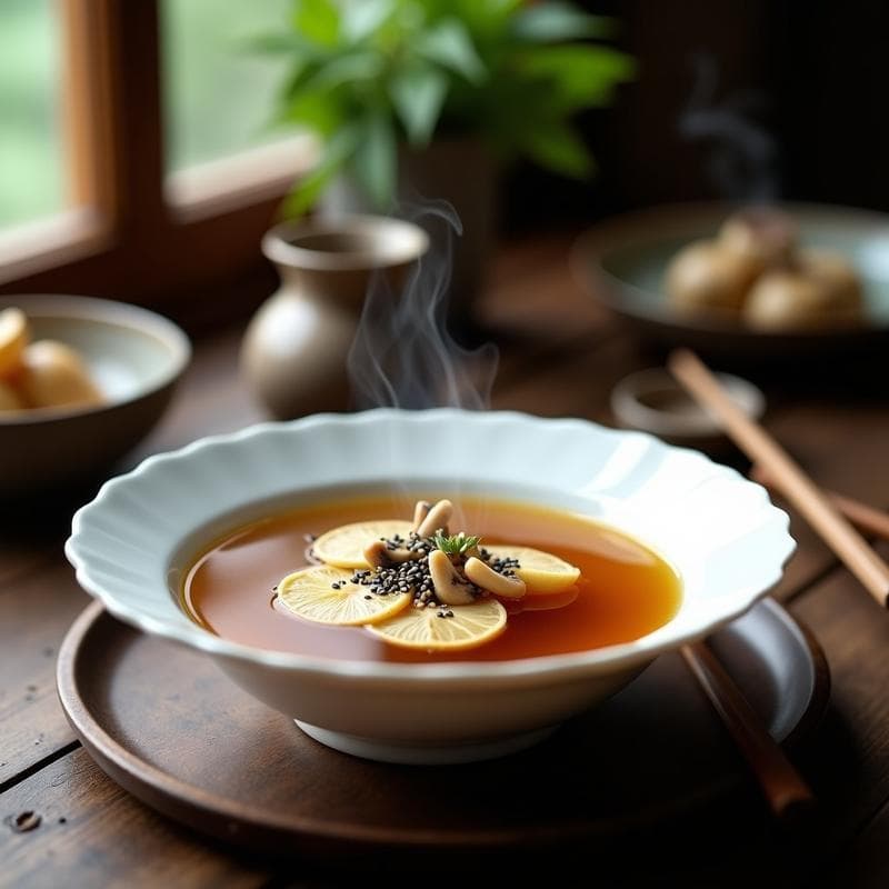 Consomé de Champiñones y Jengibre: Receta China Alta en Antioxidantes
