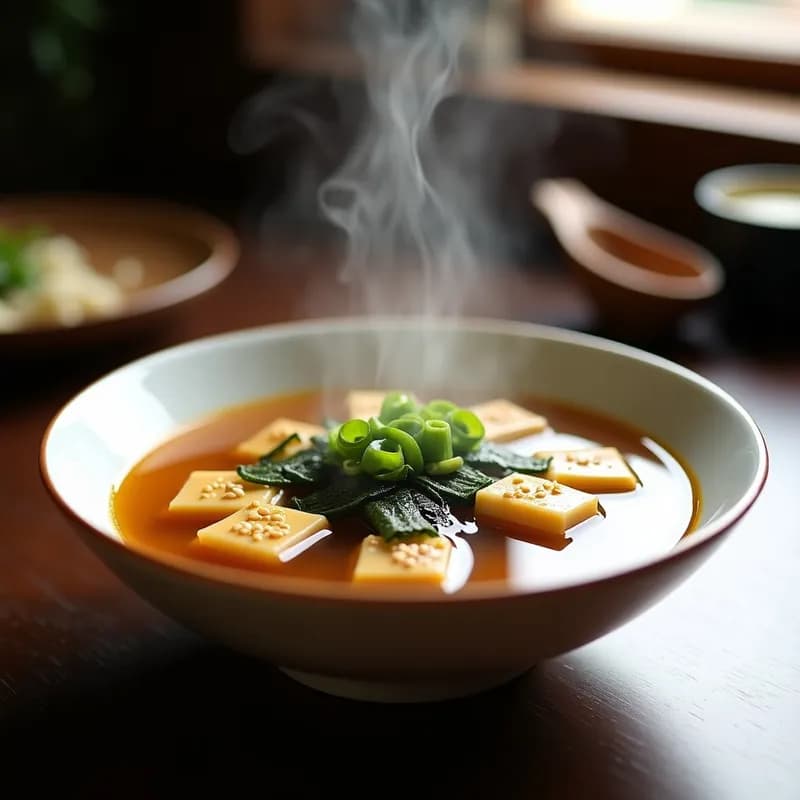 Consomé Japonés con Miso y Tofu Ahumado: Receta Tradicional en 15 Minutos