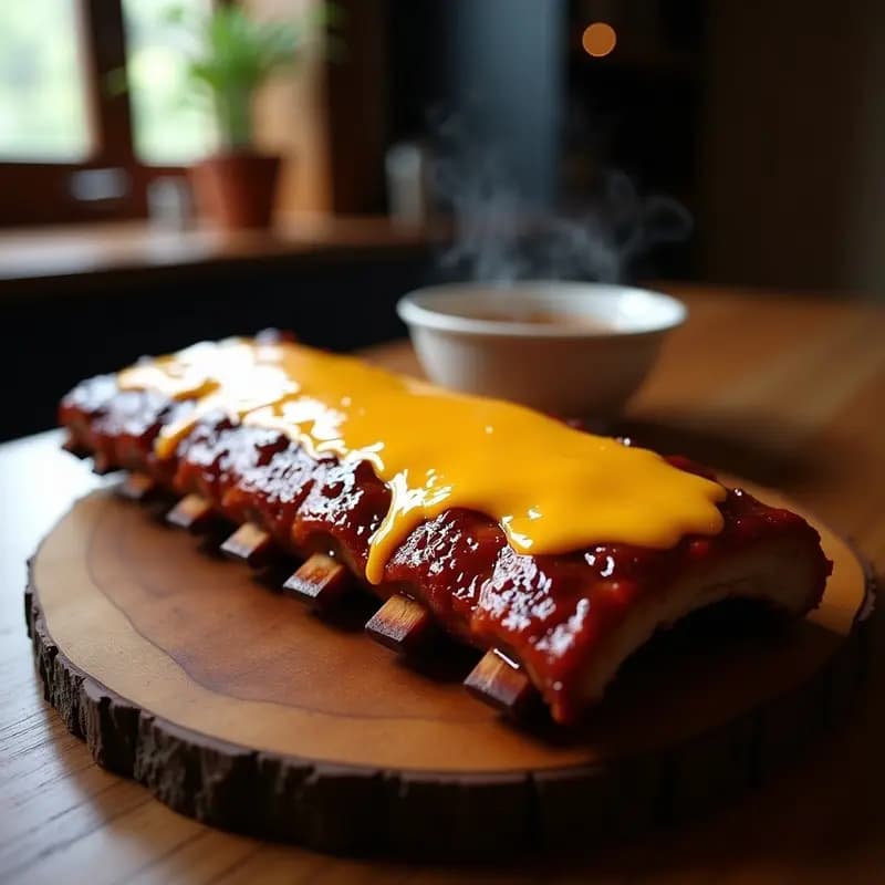 Costillas de Cerdo al Horno con Miel BBQ y Queso Cheddar: Receta para Carnívoros