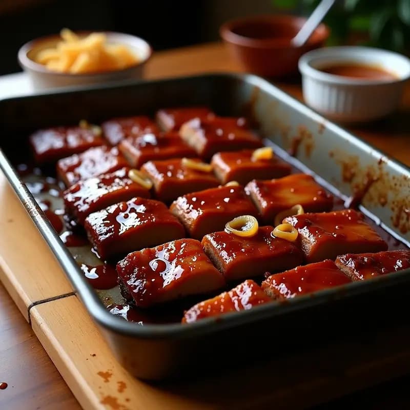 Costillas de Cerdo al Horno con Salsa Teriyaki y Miel: Carne Jugosa y Dulce Irresistible