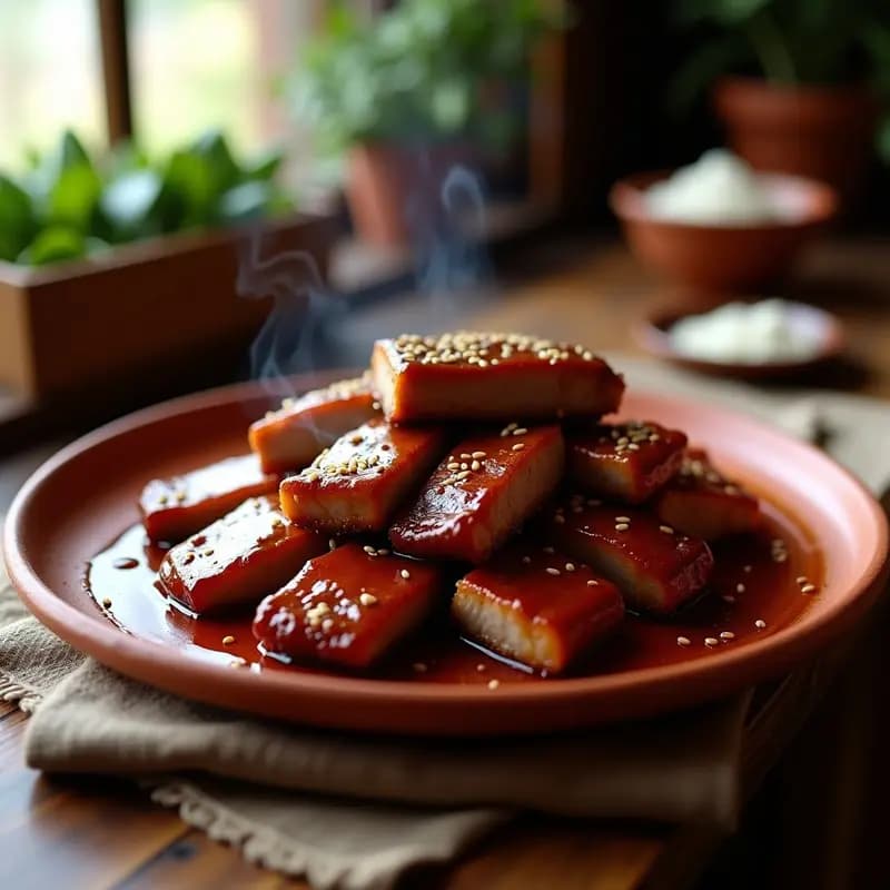 Costillas Glaseadas con Miel y Salsa Teriyaki: Receta de Carne Jugosa en Olla Lenta