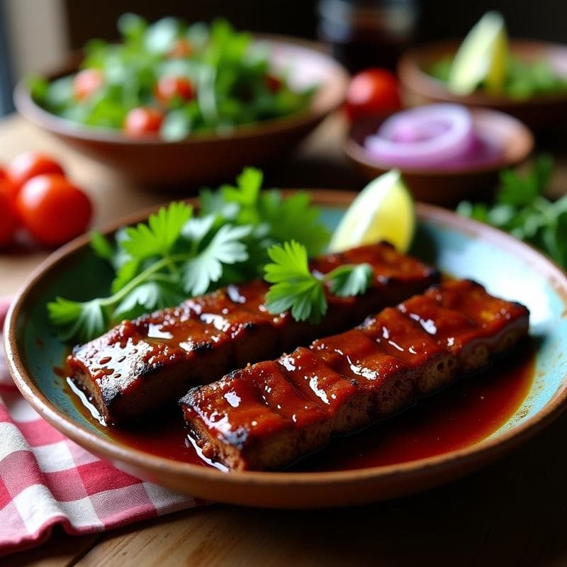 Costillas de Seitan al BBQ con Adobo de Chipotle: Receta Vegana en Olla Lenta