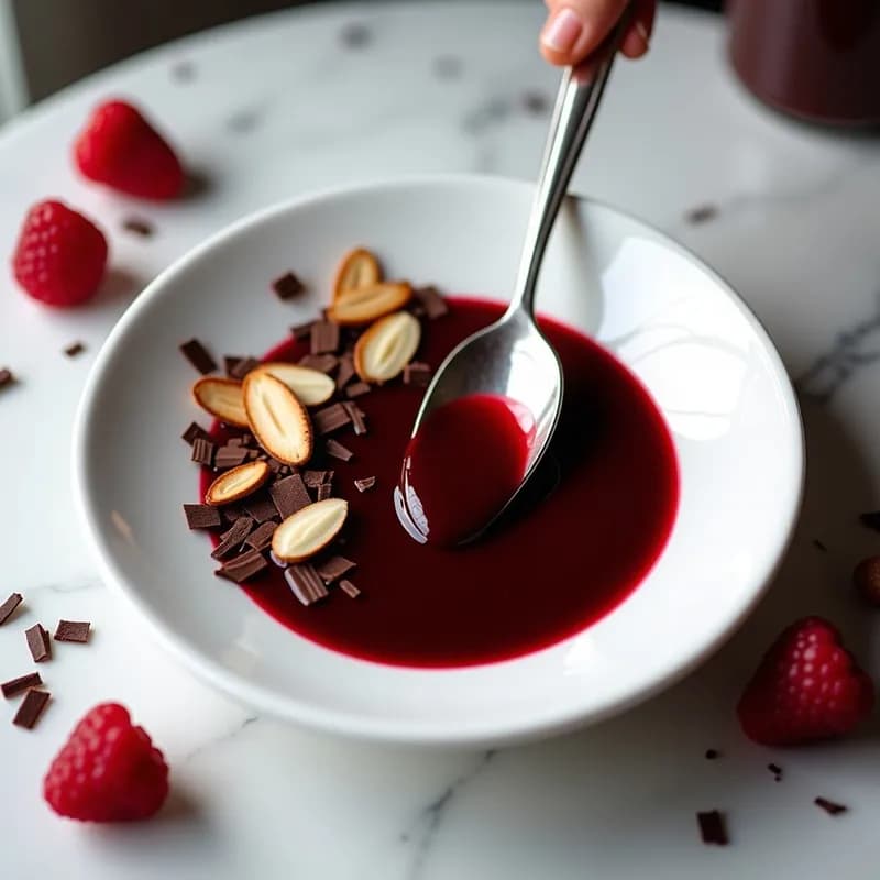Coulis de Frambuesa y Chocolate Negro: Receta Sin Azúcar en 10 Minutos