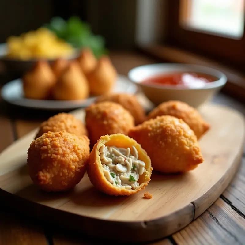Coxinha de Pollo Desmenuzado y Catupiry Vegano: Receta Brasilera en Airfryer