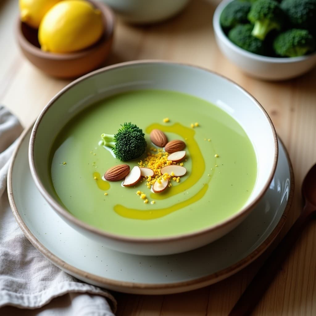 Crema de Brócoli y Almendras con Toque de Limón: Sopa Keto en Thermomix