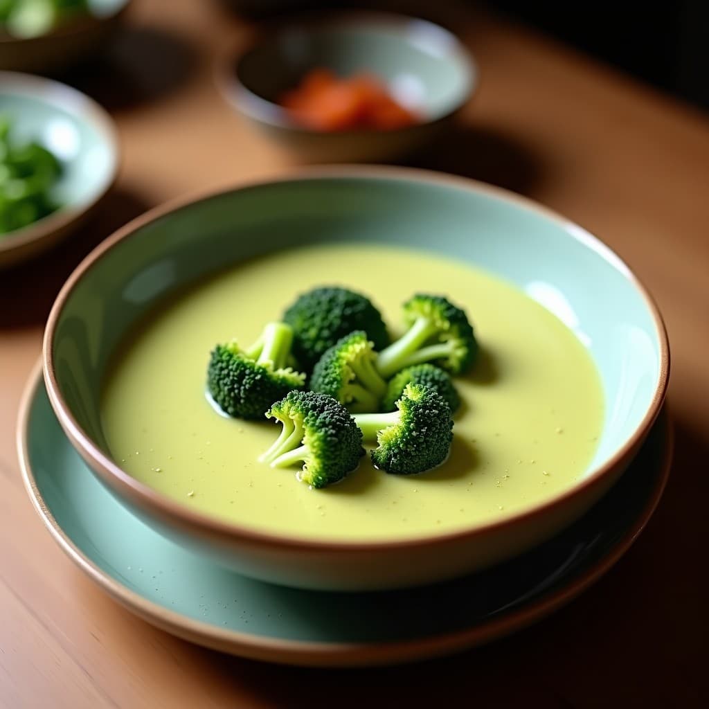 Crema de Brócoli y Wasabi con Virutas de Coco: Receta Keto Sin Lácteos en Olla Exprés
