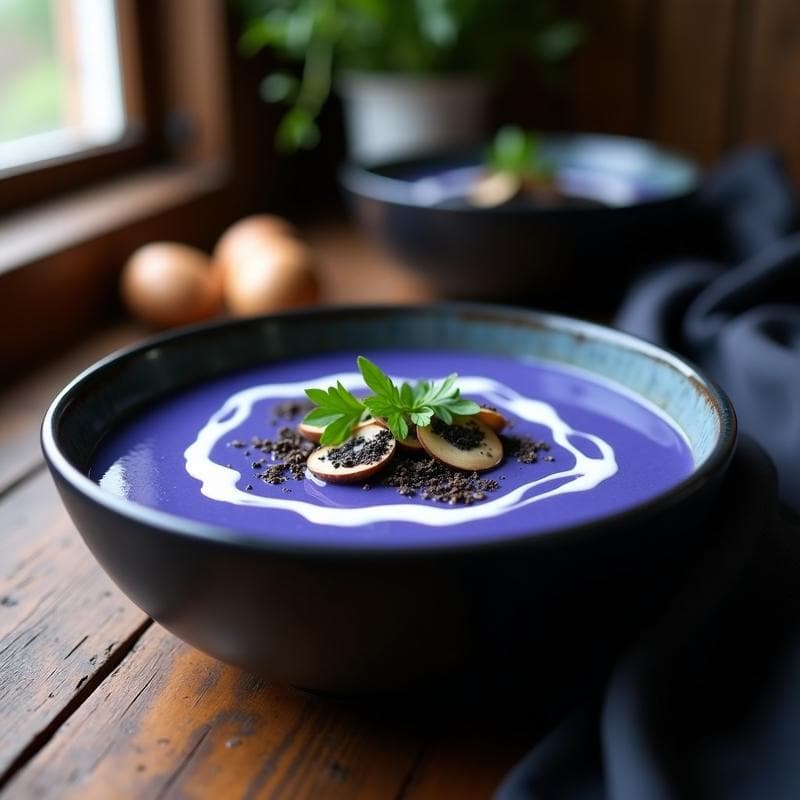 Crema de Calabaza Azul y Hongos Ostra: Receta Gourmet con Umami en 25 Minutos