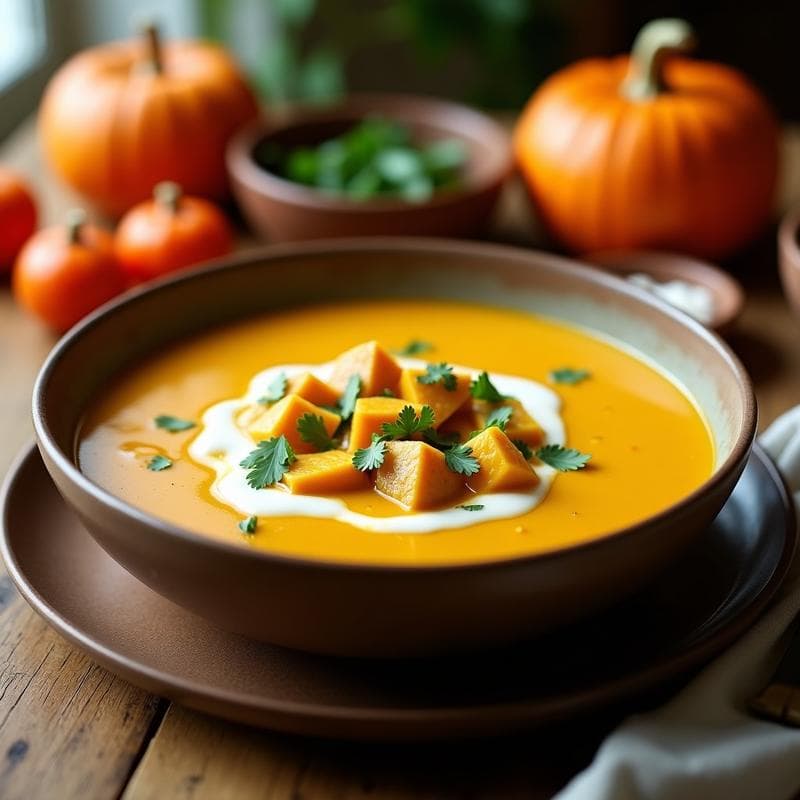 Crema de Calabaza y Coco al Curry: Receta en Olla Lenta con Toque Exótico