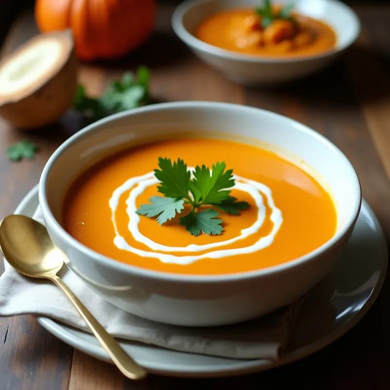 Crema de Calabaza al Curry Rojo: Receta en Airfryer Sin Lácteos y Ultracremosa