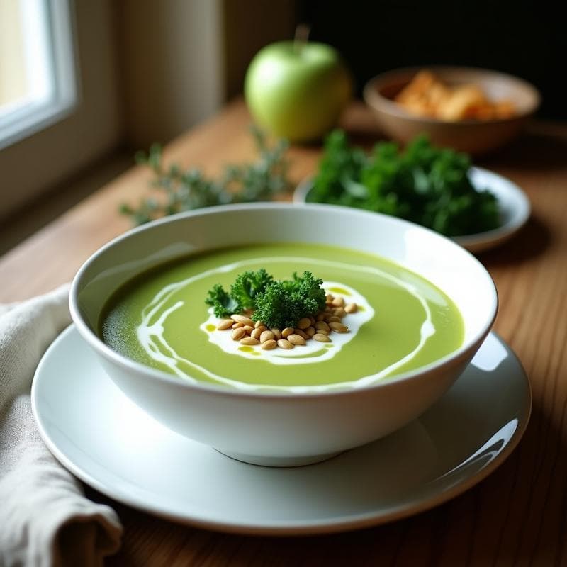 Crema de Col Rizada y Manzana Verde: Receta en Thermomix Sin Lactosa y Detox