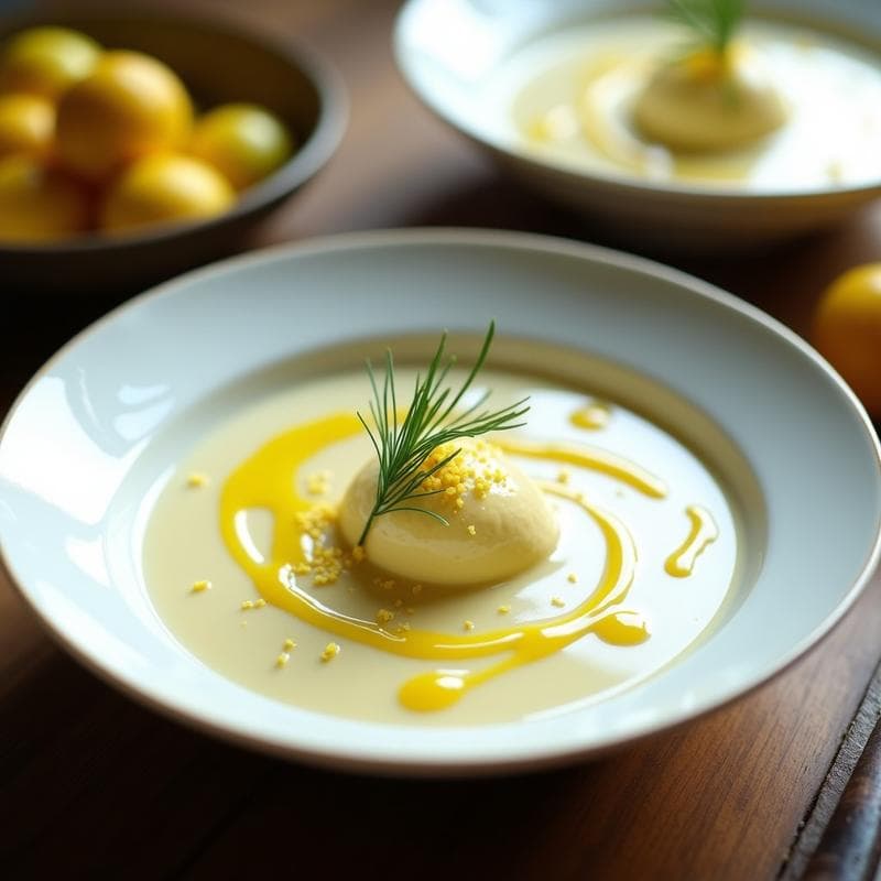 Crema de Espárragos Blancos con Vinagreta de Limón y Aceite de Oliva: Receta Francesa Light