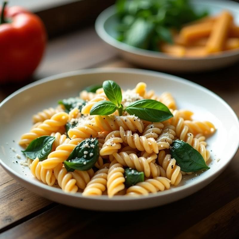 Crema de Pasta con Espinacas y Garbanzos: Receta en Airfryer Sin Cocción Previa