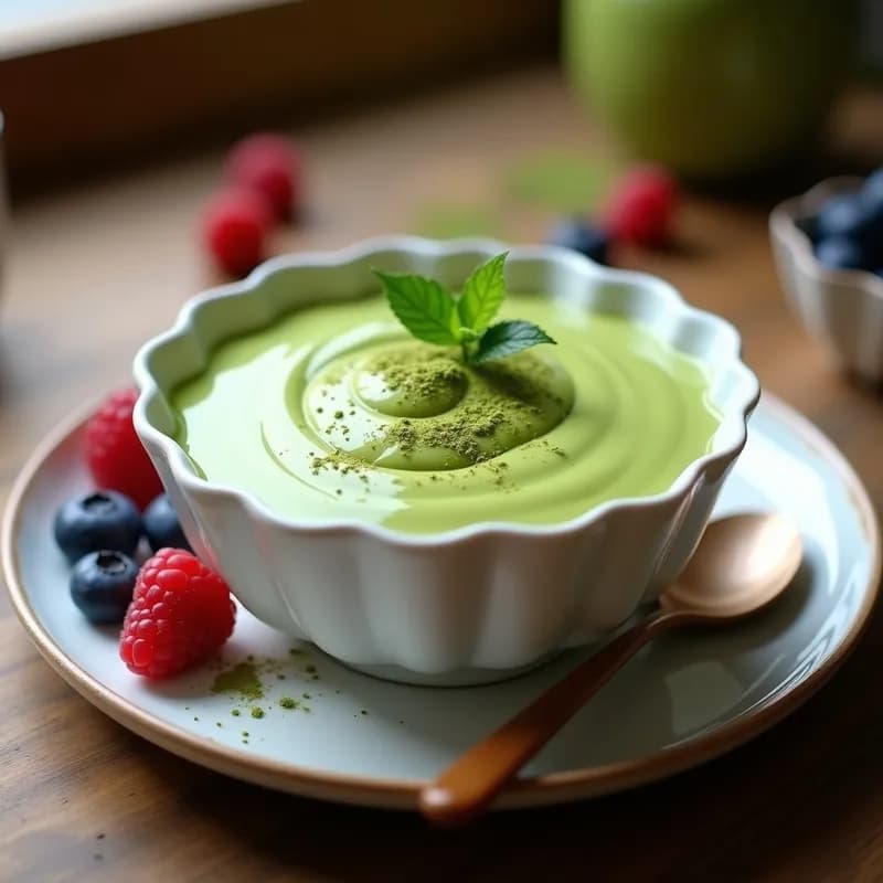 Crema Pastelera de Matcha Vegana: Receta en Thermomix Sin Huevos y Alta en Proteína
