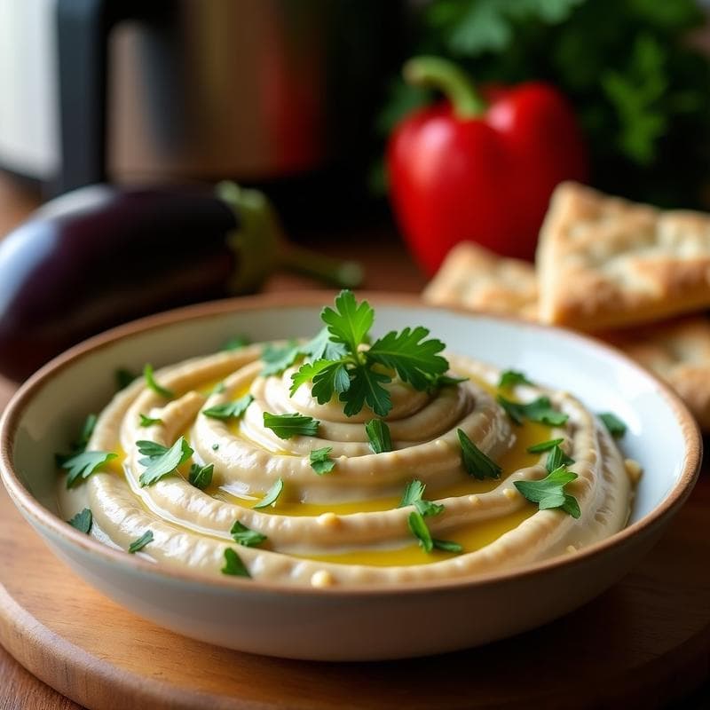 Crema de Pasto de Berenjena Ahumada: Receta en Airfryer Ultra Rápida y Sin Lácteos