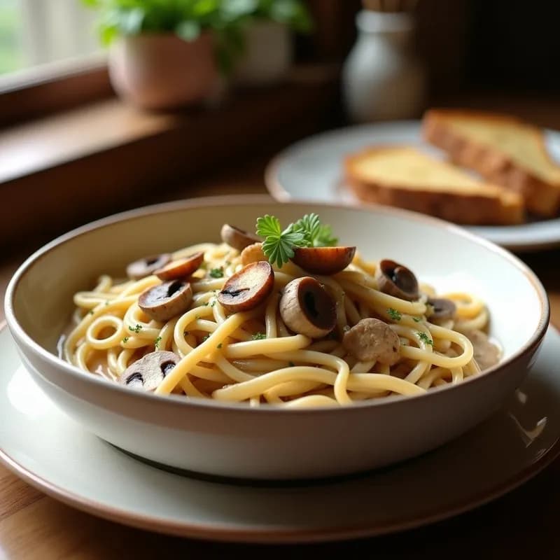 Crema Pastore con Champiñones y Tofu Ahumado: Receta Alta en Proteína y Sin Lácteos