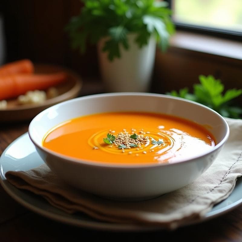 Crema de Zanahoria y Jengibre: Receta en Olla a Presión Ultra Rápida y Antiinflamatoria