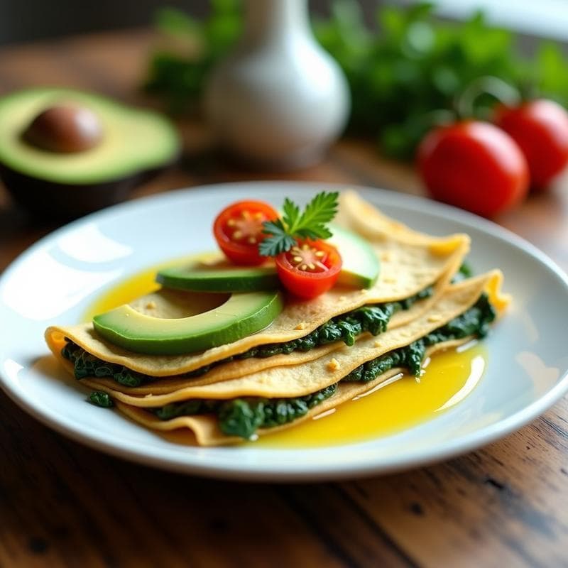 Crepes de Espinaca y Requesón: Receta Proteica en Airfryer Sin Harina