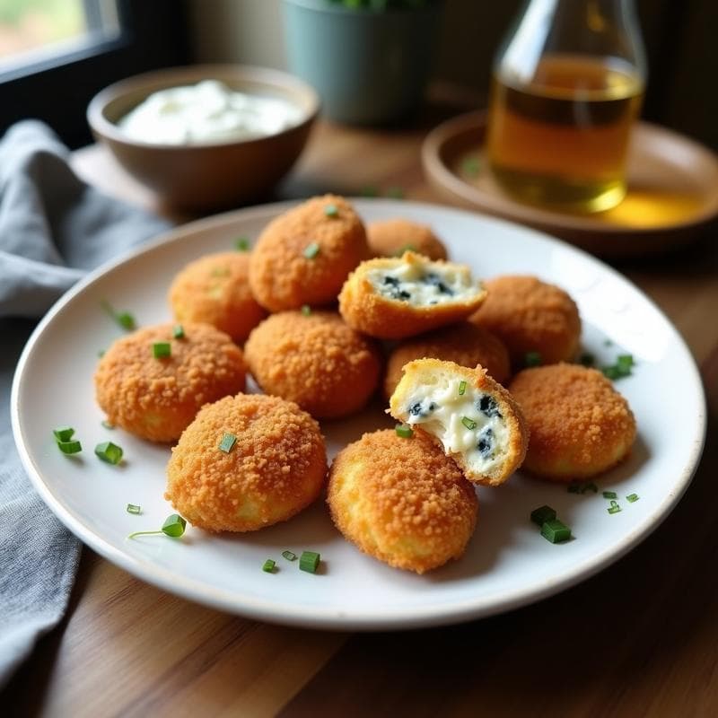 Croquetas de Bacon y Queso Azul en Pan Rallado de Almendra: Receta Keto en Airfryer