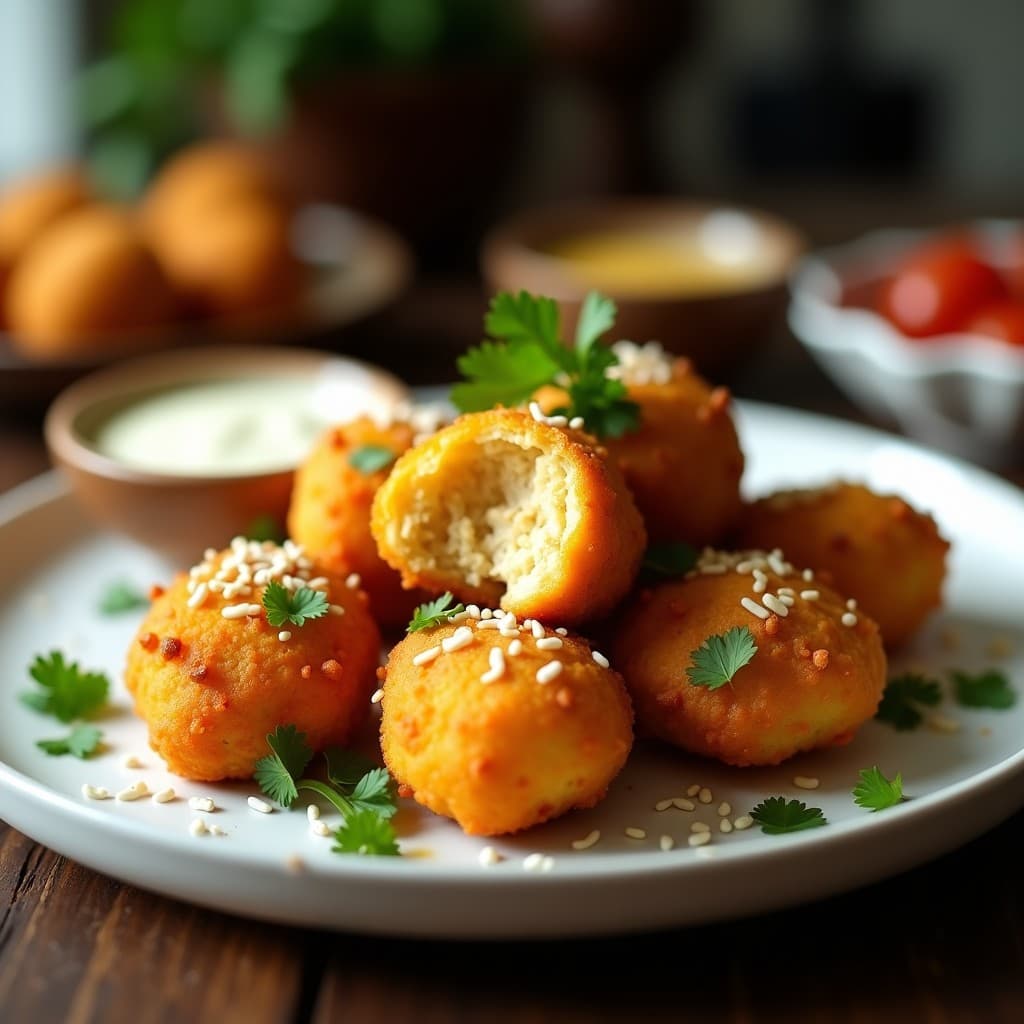 Croquetas de Espeso de Cacahuete y Pollo al Curry: Receta Africana Keto en Airfryer