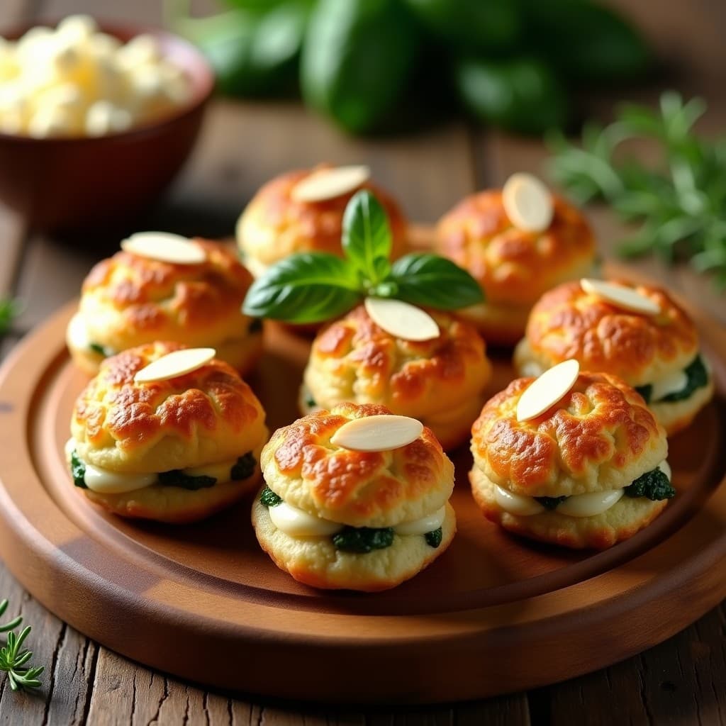 Croquetas de Espinaca y Queso de Cabra con Envoltura de Hojaldre Sin Gluten: Aperitivo Gourmet en 20 Minutos