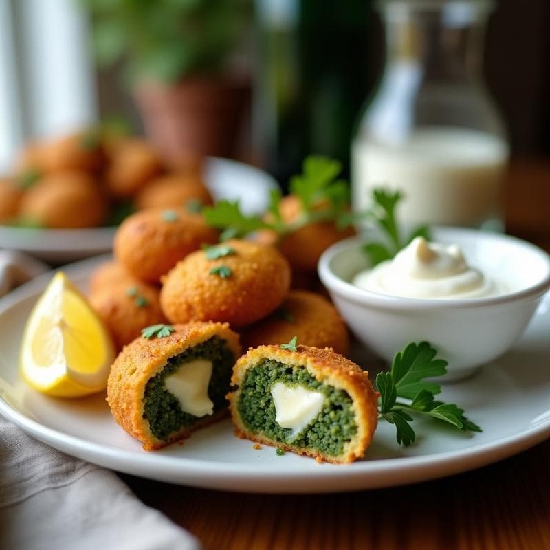 Croquetas de Espirulina y Patata con Queso Vegano: Aperitivo Crujiente en Airfryer