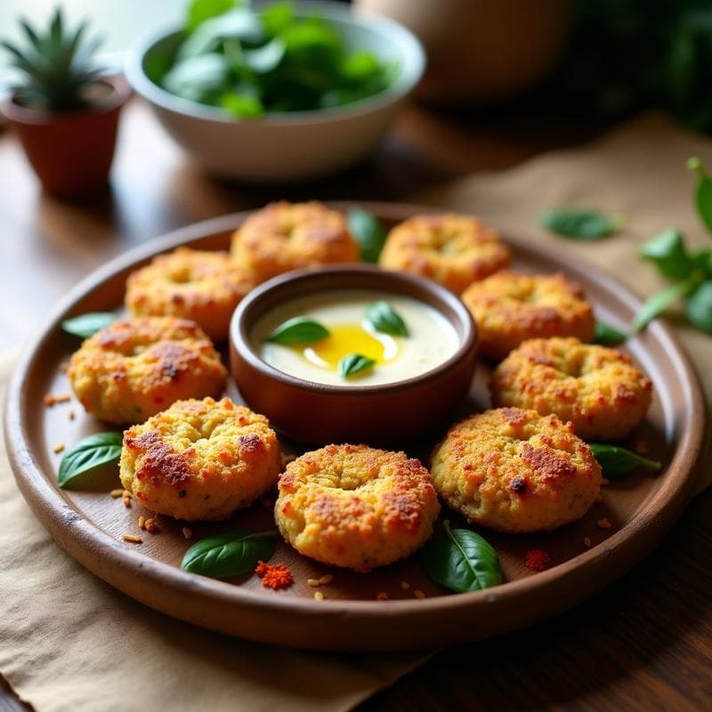 Croquetas de Hummus y Espinacas: Aperitivo Vegano al Horno con Toque Crujiente