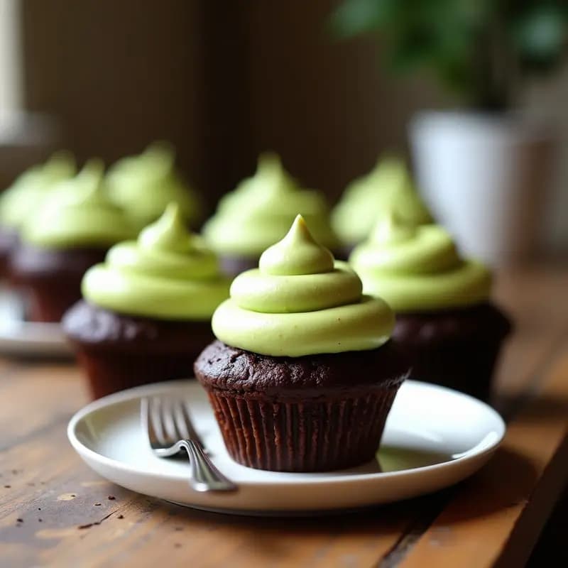 Cupcakes de Black Bean Brownies con Frosting de Aguacate y Virutas de Coco: Postre Keto Sin Azúcar