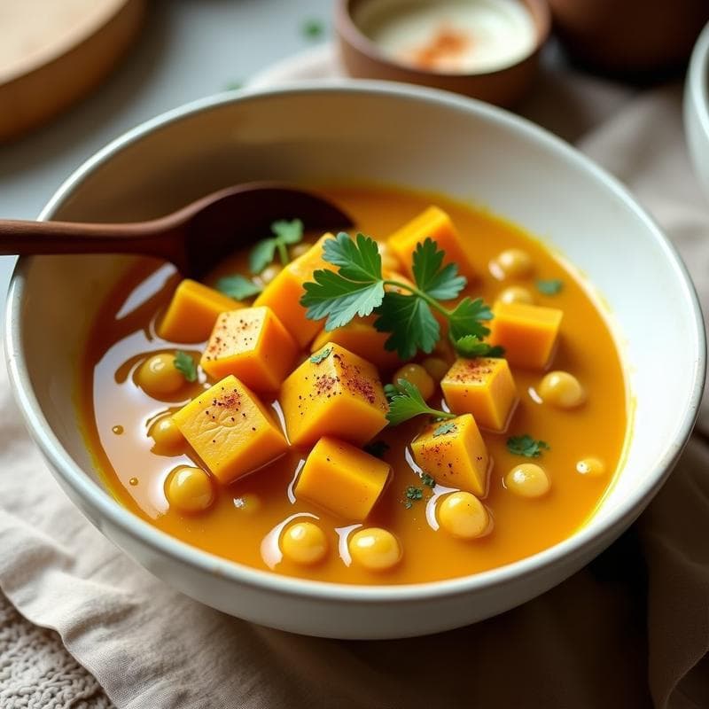 Curry de Calabaza Butternut y Leche de Almendras: Receta en Airfryer Sin Aceite