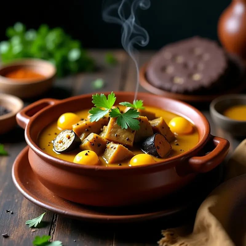 Curry de Cordero Mongol con Leche de Yak y Berenjena: Receta de la Estepa Alta en Proteína