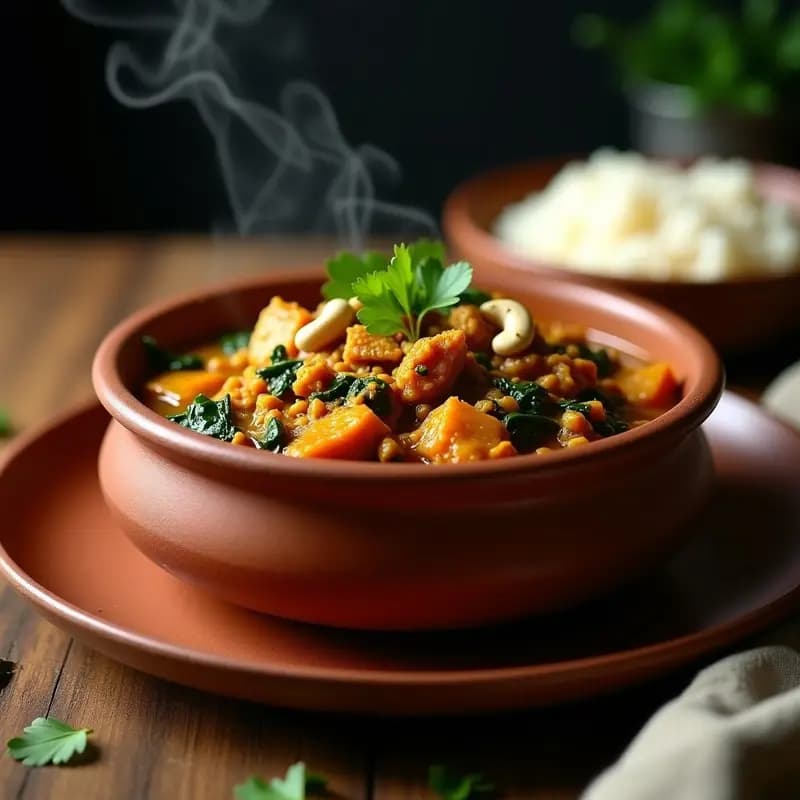 Curry de Jackfruit y Espinacas: Estofado Indio Vegano con Textura Carnosa