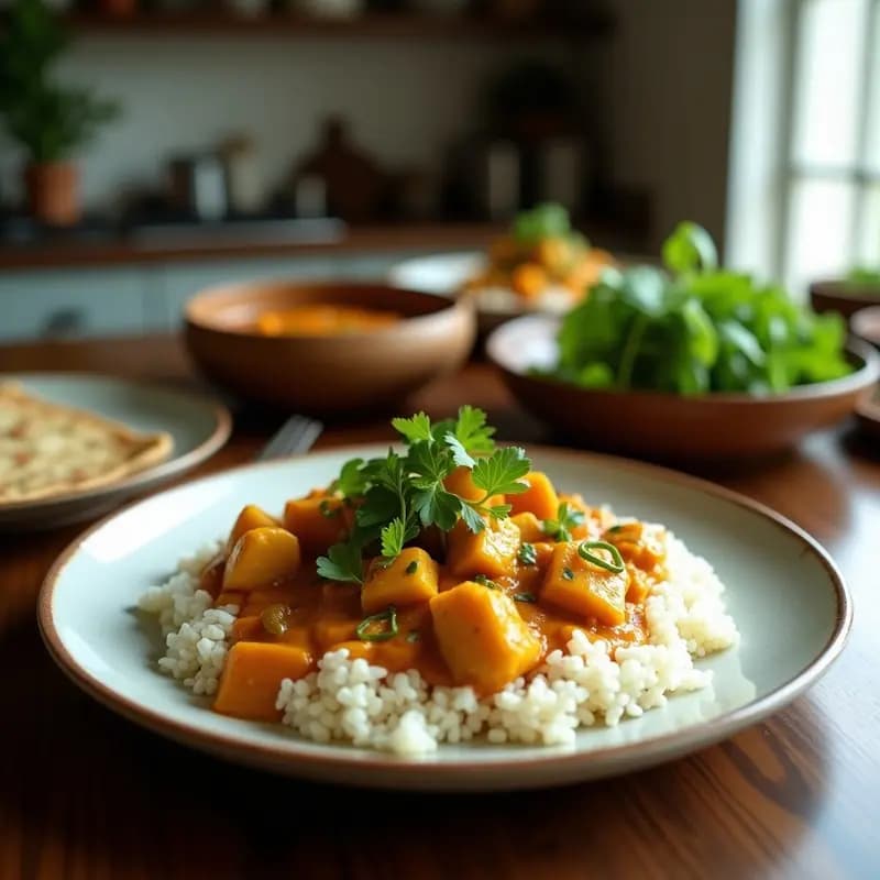 Curry de Jackfruit y Lechuga de Mar: Receta Fusion India-Tailandesa Vegana y Marina