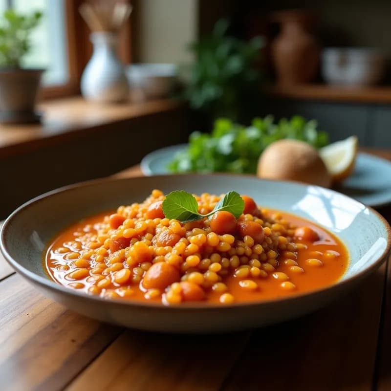 Curry de Lentejas Rojas con Coco: Receta en Airfryer sin Remover y Ultracremosa