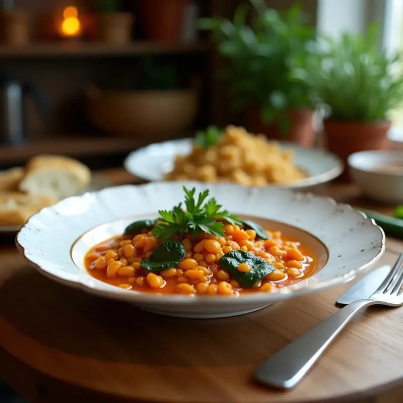 Curry de Lentejas Rojas y Coco con Espinacas: Receta India Keto y Sin Tomate