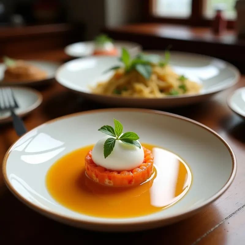Curry de Roe de Erizo de Mar con Espuma de Coco: Receta Japonesa Gourmet en 25 Minutos