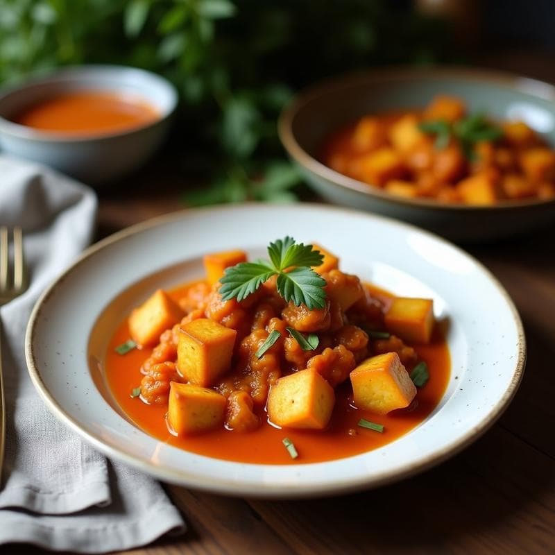 Curry Rojo Tailandés con Tofu: Receta en Airfryer Express con Umami Explosivo
